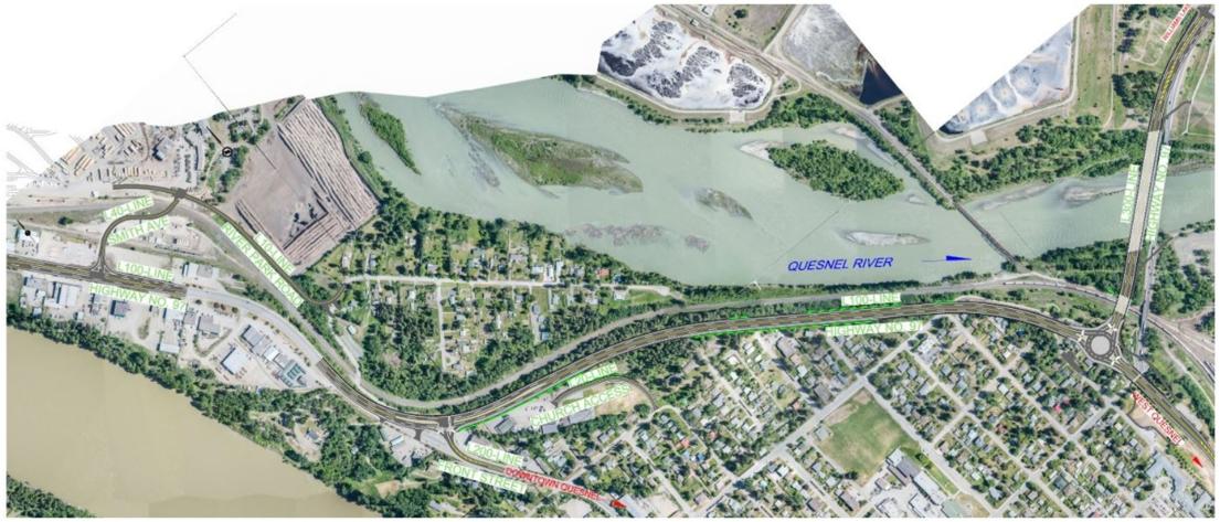 digital rending of the recommended solution for the highway 97 interconnector