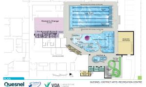 graphic rendering of the main floor of the pool upgrades